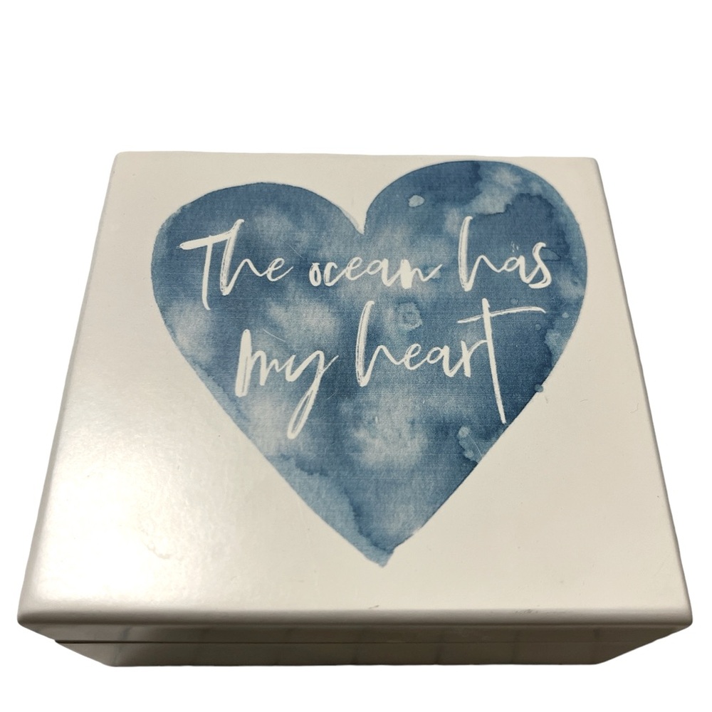 Coastal Jewelry box with mirror inside FREE GIFT ! 🌊